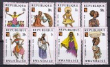 Rwanda 1975 costume populare MI 766-773 MNH
