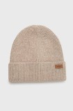 Barbour caciula culoarea bej, din tricot gros