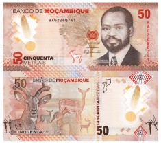 Mozambic 50 Meticais 2024 P-156 Polimer UNC