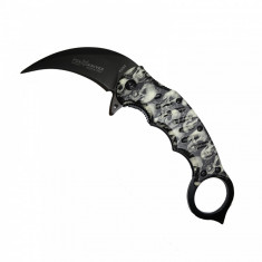 Cutit Karambit pliabil Skull-Trooper, 20 cm foto