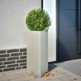 Cumpara ieftin Jardiniere grădină, 2 buc. 40x40x75 cm oțel inoxidabil triunghi