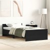 VidaXL Cadru de pat fără saltea Stejar negru 100x200 cm Lemn prelucrat 862366