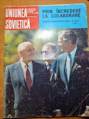 revista uniunea sovietica nr. 8/1990 - intalnire gorbaciov - reagan foto