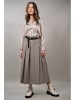 Fusta Clos Dama Envie S Bej cu Curea Talie, Poliester Elastan. Fusta evazata eleganta, marimi S/M. Fashionista Style