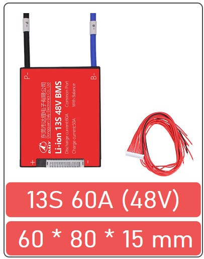 BMS baterie Li-ion 13S 60A (48V)