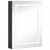 Dulap de baie cu oglinda si LED-uri, 50x13x70 cm
