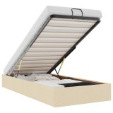 Cumpara ieftin Cadru de pat otoman fara saltea crema 90x200 cm tesatura