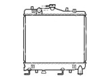 Radiator racire Kia PRIDE, 1990-2000, motor 1.3, 47/54 kw, benzina, cutie automata, cu/fara AC, 321x383x26 mm, aluminiu brazat/plastic,