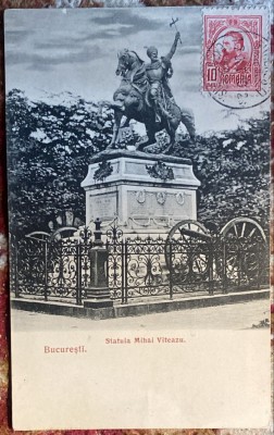 STATUIA MIHAI VITEAZU,BUCURESTI/C.P.ILUSTRATA per.REGALISTA/Ed,,J.S.GRUNBERG&amp;quot; foto