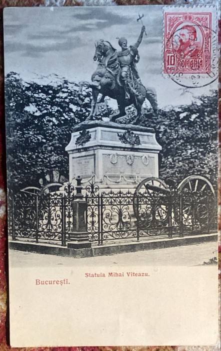 STATUIA MIHAI VITEAZU,BUCURESTI/C.P.ILUSTRATA per.REGALISTA/Ed,,J.S.GRUNBERG&quot;