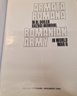 Armata Romana in al Doilea Razboi Mondial Jipa Rotaru foto