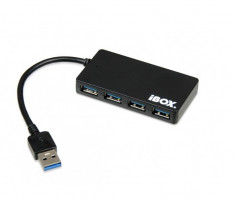 Hub USB Ibox IUH3F56 Slim 4x USB 3.0 negru foto