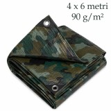 Cumpara ieftin Prelata de acoperire, PE Army 4x6 m, 90 g/mp, protectie UV, apa, vant si intemperii