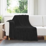 vidaXL Pături de aruncat 6 pcs Negru 150 x 200 cm Molton 42016810