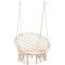 Scaun rotund tip leagan suspendat pentru casa sau gradina, cu franjuri, 150kg, crem Household NewTrend