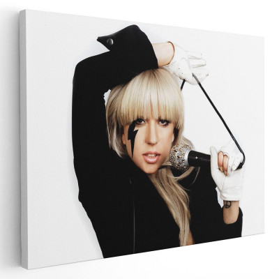 Tablou afis Lady Gaga cantareata 2275 Tablou canvas pe panza CU RAMA 20x30 cm foto