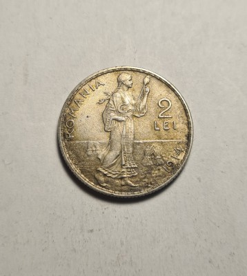 2 lei 1914 UNC Piesa de Colectie foto