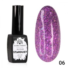 Oja semipermanenta Stardust, reflectorizant, Global Fashion 8ml, 06