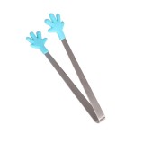 Cleste creativ pentru mancare, flippy, model manute din silicon, 14.5x3 cm, rezistent la temperaturi inalte si coroziune, albastru