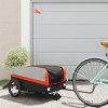 VidaXL Remorcă pentru biciclete, negru și portocaliu, 45 kg, fier 94068