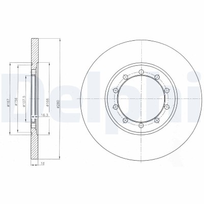 DELPHI BG4075 Disc frana foto