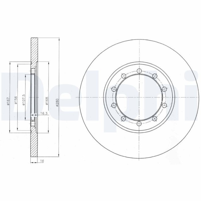 DELPHI BG4075 Disc frana