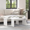 VidaXL Masă de cafea Alb 100 x 69 x 35.5 cm Lemn masiv de pin 873524
