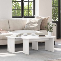 vidaXL Masă de cafea Alb 100 x 69 x 35.5 cm Lemn masiv de pin