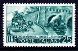Italia 1956 - Tunel cai ferate, tren, neuzat