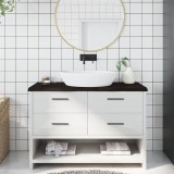 VidaXL Blat de baie, maro &icirc;nchis, 120x60x(2-4) cm, lemn masiv tratat