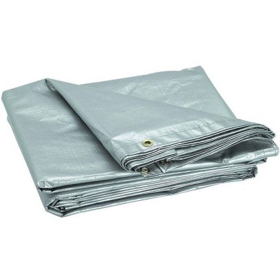 Prelata impermeabila rezistenta UV, 4x6 metri, 150 g/mp, inele de prindere, argintiu, DSH, 103902 foto