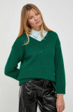 Cumpara ieftin Luisa Spagnoli pulover de lana femei, culoarea verde, călduros
