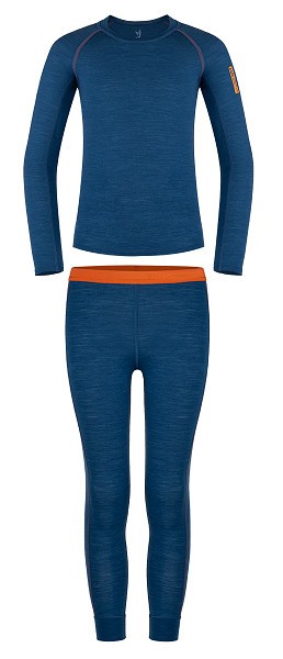 Set Merino Copii Elf Albastru