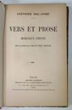 VERS ET PROSE par STEPHANE MALLARME , MORCEAUX CHOISIS , avec un portrait par JAMES McNEILL WHISTLER , 1910