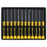 Set 12 surubelnite de precizie Topmaster 220103, Torx, Phillips, Drepte