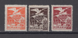 Marci de serviciu - Vultur cu steag 1929 - 25b, 50b, 25L MH, Nestampilat