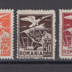 Marci de serviciu - Vultur cu steag 1929 - 25b, 50b, 25L MH