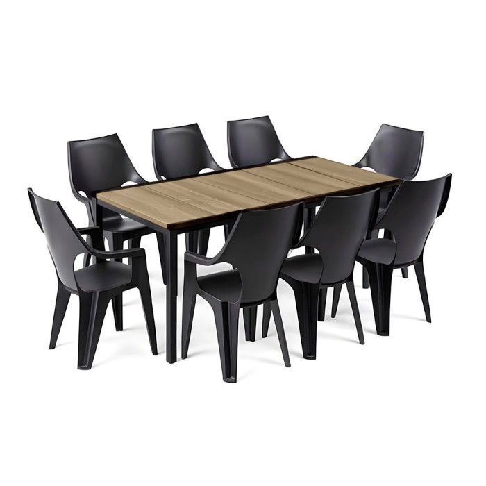 Parker Large 8+1 kerti b&uacute;tor garnit&uacute;ra szett kőris-grafit