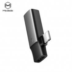 Adaptor Audio Mcdodo CA-6210 Lightning la Lightning si Jack 3.5mm 2A Negru foto