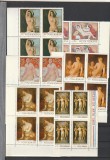 ROMANIA 1969 LP 695 REPRODUCERI DE ARTA DIN GALERIA NATIONALA I BLOCURI DE 4 TIMBRE COLT DE COALA MNH