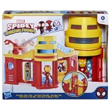 Set de joaca cu figurina si accesorii, Spidey, Iron Stark Tower, F9351, Spidey And His Amazing Friends