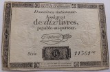 Bancnota Franta 10 Livres 1792