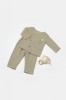 Set bluza cu nasturi si pantaloni , Winter muselin, 100% bumbac - Verde, BabyCosy (Marime: 9-12 luni)