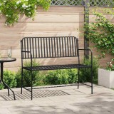 Cumpara ieftin Bancă de grădină Negru 104 x 54 x 93cm Oțel
