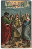 Pictura de Raffaello - Sf.Cecilia, vedere litho Stengel