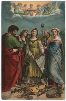 Pictura de Raffaello - Sf.Cecilia, vedere litho Stengel foto