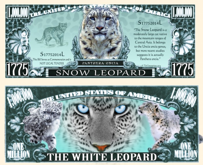 !!! SUA = FANTASY NOTE (TJ6) = LEOPARDUL ZAPEZII - 2014 - UNC