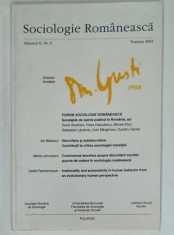 SOCIOLOGIE ROMANEASCA , REVISTA , VOLUMUL II , NR. 3 , TOAMNA 2004