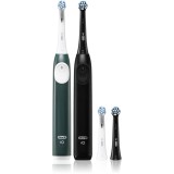 Oral B iO2 periuta de dinti electrica pachet duo Matt Black &amp; Forest Green 1 buc