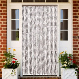 Perdea pentru insecte, gri taupe si alb, 118x220 cm, chenille GartenMobel Dekor, vidaXL